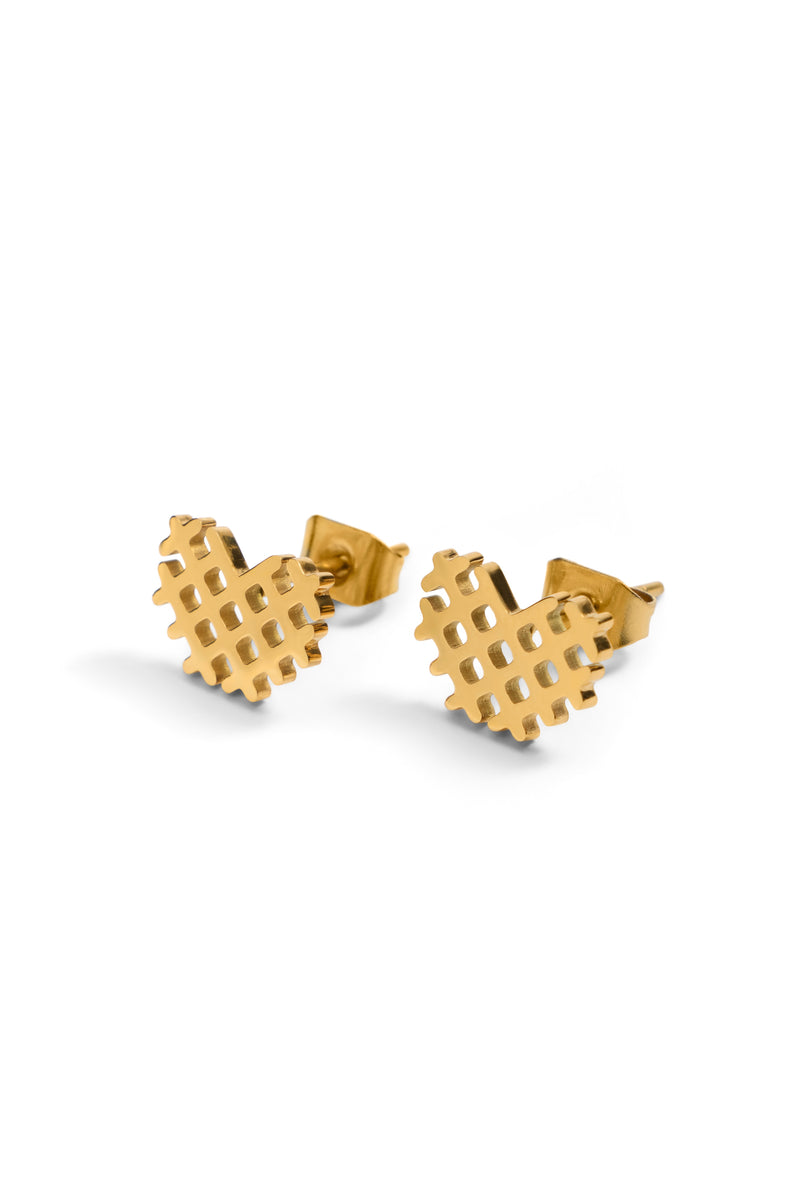 Chick-fil-A Waffle Fry Heart Earrings