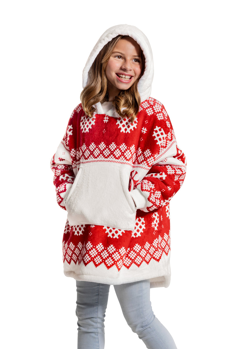 Waffly Wonderful Kids Fleece Lined Wearable Blanket