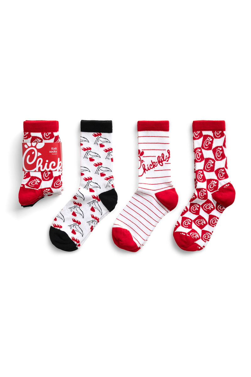 Chick-fil-A Heritage Socks 3-Pack