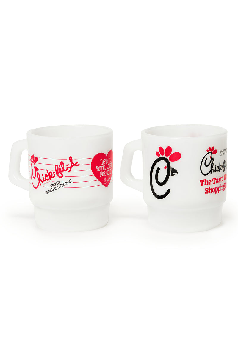 The Taste Worth Shopping For Milk Glass Mug Set - Set of 2